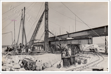 Baustelle &Uuml;berf&uuml;hrung Reichsstra&szlig;e 7 1937