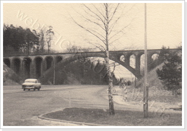 Torbr&uuml;cke an der Anschlu&szlig;stelle Erfurt - Ost um 1960
