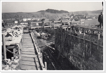 Bau der Wege&uuml;berf&uuml;hrung Seubtendorf - Langgr&uuml;n M&auml;rz 1936