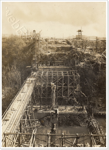 Br&uuml;ckenbaustelle am 16.03.1938