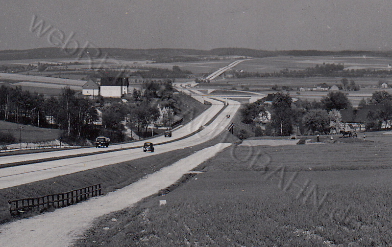Strecke bei Meerane in Richtung Chemnitz im Hintergrund ist die Br&uuml;cke &uuml;ber die Zwickauer Mulde zu erkennen